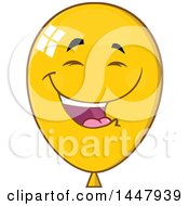 Cartoon Laughing Yellow Party Balloon Mascot