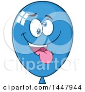 Poster, Art Print Of Cartoon Goofy Blue Party Balloon Mascot
