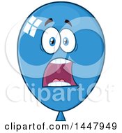 Cartoon Screaming Blue Party Balloon Mascot