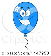 Poster, Art Print Of Cartoon Blue Party Balloon Character
