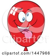 Poster, Art Print Of Cartoon Goofy Red Party Balloon Mascot