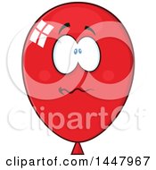 Cartoon Stressed Red Party Balloon Mascot