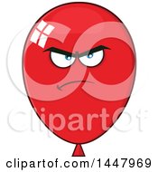 Poster, Art Print Of Cartoon Mad Red Party Balloon Mascot