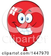 Cartoon Happy Red Party Balloon Mascot
