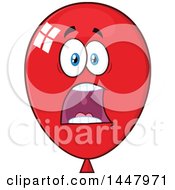 Poster, Art Print Of Cartoon Screaming Red Party Balloon Mascot