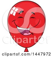 Cartoon Laughing Red Party Balloon Mascot