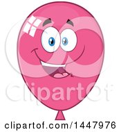 Cartoon Happy Pink Party Balloon Mascot