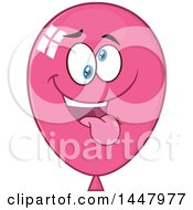 Poster, Art Print Of Cartoon Goofy Pink Party Balloon Mascot