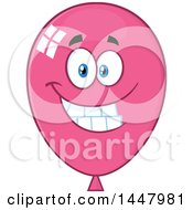 Poster, Art Print Of Cartoon Happy Pink Party Balloon Mascot