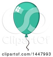 Poster, Art Print Of Cartoon Turquoise Party Balloon