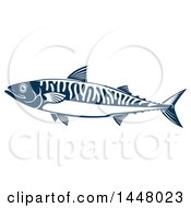 Poster, Art Print Of Navy Blue Mackerel Fish