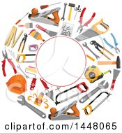 Clipart Of A Circle Frame Of Tools Royalty Free Vector Illustration by Vector Tradition SM