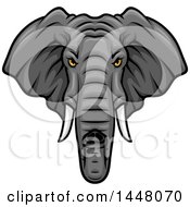 Poster, Art Print Of Vicious Elephant Mascot Face