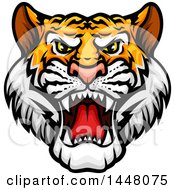 Poster, Art Print Of Vicious Tiger Mascot Face