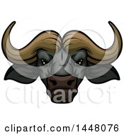 Poster, Art Print Of Vicious Water Buffalo Mascot Face