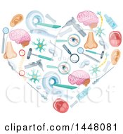 Heart Formed Of Medical Icons