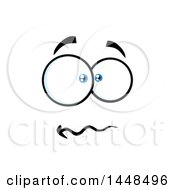 Clipart Of A Worried Face Royalty Free Vector Illustration