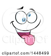Clipart Of A Silly Face Royalty Free Vector Illustration