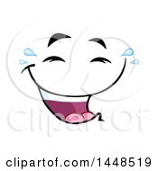 Clipart Of A Laughing And Crying Face Royalty Free Vector Illustration