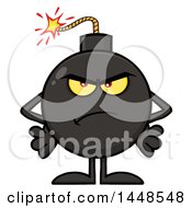 Poster, Art Print Of Cartoon Mad Bomb Mascot Character With Legs And Arms