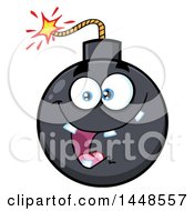 Poster, Art Print Of Cartoon Happy Bomb Mascot Character With Teeth