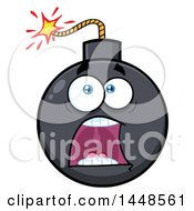 Poster, Art Print Of Cartoon Scared Screaming Bomb Mascot Character