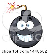 Poster, Art Print Of Cartoon Grinning Bomb Mascot Character
