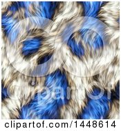 Poster, Art Print Of Seamless Background Texture Of Blue Animal Fur