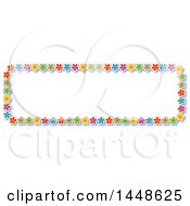 Clipart Of A Border Of Colorful Flowers Royalty Free Illustration