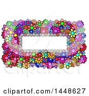Clipart Of A Border Of Colorful Daisy Flowers Royalty Free Illustration
