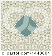 Poster, Art Print Of Vintage Frame Text Box Over A Floral Pattern