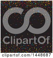 Poster, Art Print Of Background Of Colorful Confetti On Black