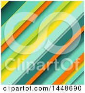 Poster, Art Print Of Background Of Retro Colored Diagonal Stripes