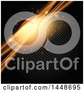 Clipart Of A Background Of Glowing Orange Lights On A Pattern Royalty Free Vector Illustration