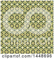 Clipart Of A Background Pattern Of Retro Diamonds Royalty Free Vector Illustration