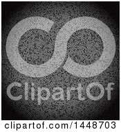 Clipart Of A Background Of Halftone Dots On Black Royalty Free Vector Illustration