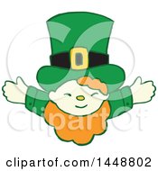Poster, Art Print Of Cute St Patricks Day Leprechaun With Open Arms
