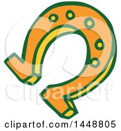 Clipart Of A St Patricks Day Lucky Horse Shoe Royalty Free Vector Illustration by Cherie Reve