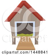Clipart Of A Chicken Coop Royalty Free Vector Illustration