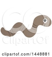 Clipart Of A Cute Earth Worm Royalty Free Vector Illustration by visekart