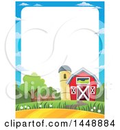 Poster, Art Print Of Border Of A Barn And Silo With Farmland