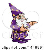 Poster, Art Print Of Cartoon Old Wizard Pointing