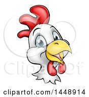 Poster, Art Print Of Cartoon Happy Chicken Face