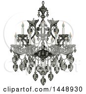 Poster, Art Print Of Beautify Fancy Chandelier With Lit Candles
