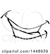 Poster, Art Print Of Black And White Doodle Sketched Male Mouth