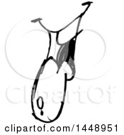 Poster, Art Print Of Black And White Doodle Sketched Male Mouth