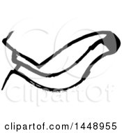 Poster, Art Print Of Black And White Doodle Sketched Male Mouth