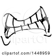 Poster, Art Print Of Black And White Doodle Sketched Male Mouth