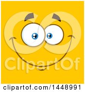 Poster, Art Print Of Happy Face On Yellow