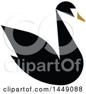 Flat Styled Black Swan
